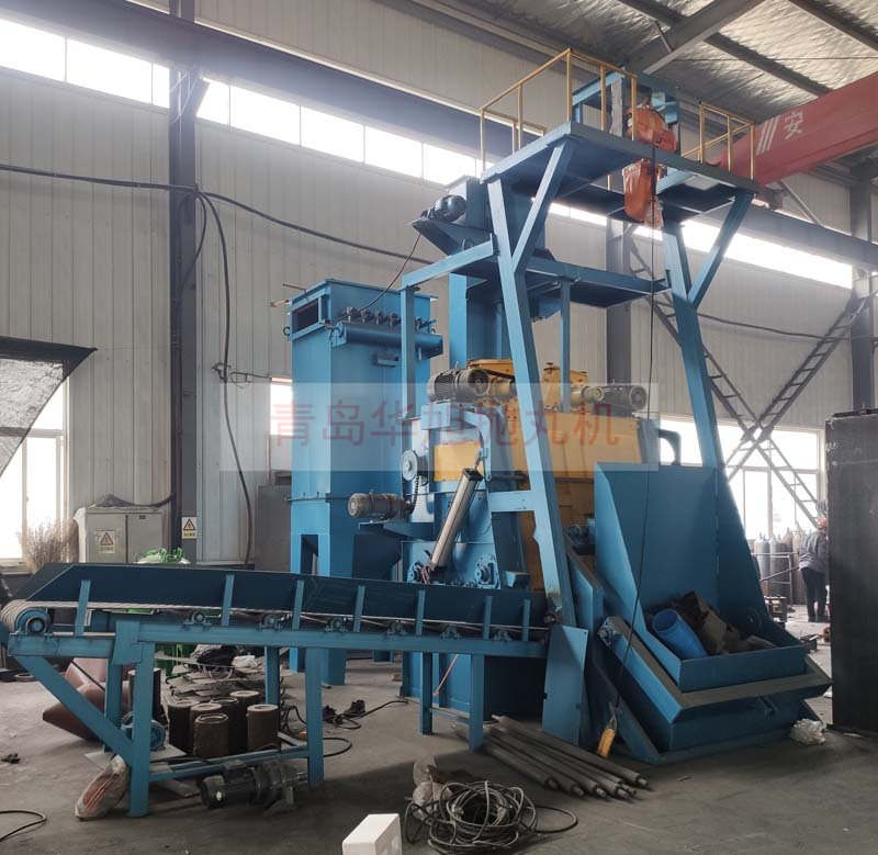 Q3220履帶式拋丸機(jī)試機(jī)完畢